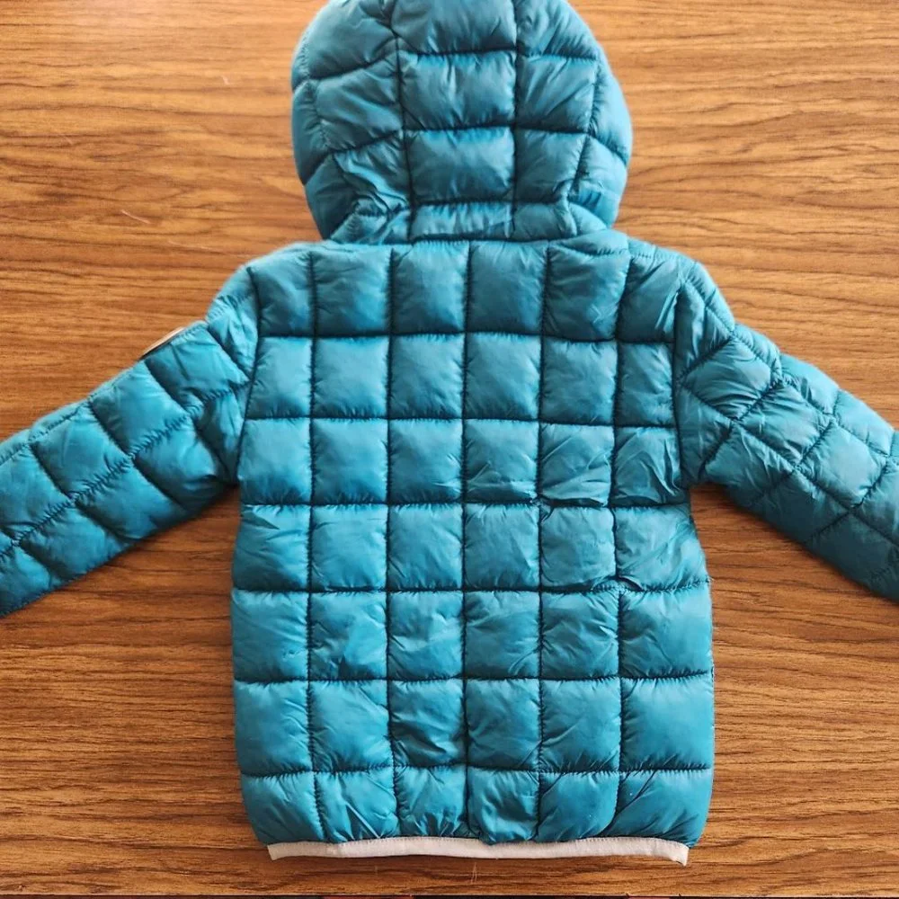 Reebok 18M Teal Blue Puffer Jacket Zipper 18 months NEW Easter Basket Gift